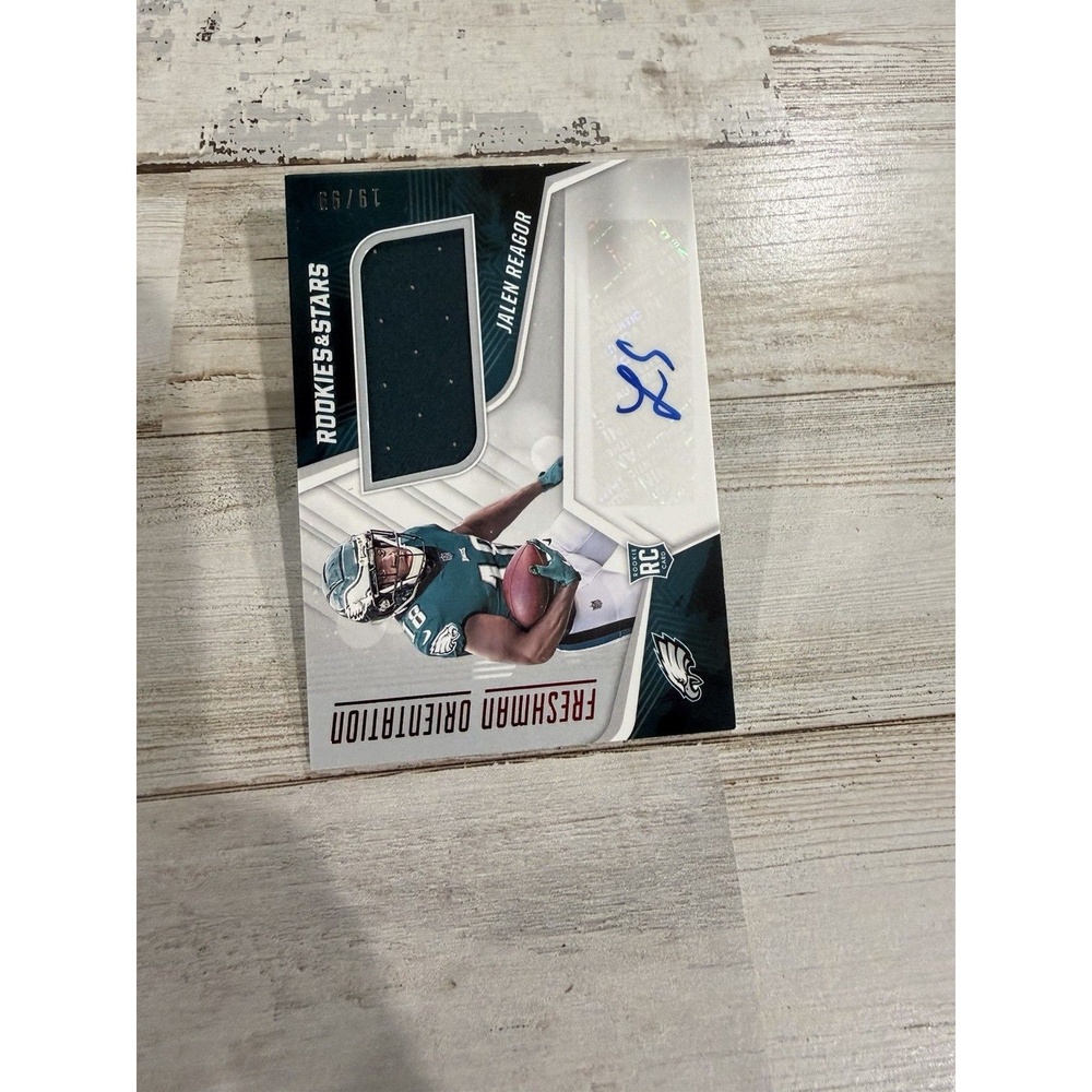 2020 Rookies & Stars Jalen Reagor Rookie Patch Auto /99 RPA Eagles RC